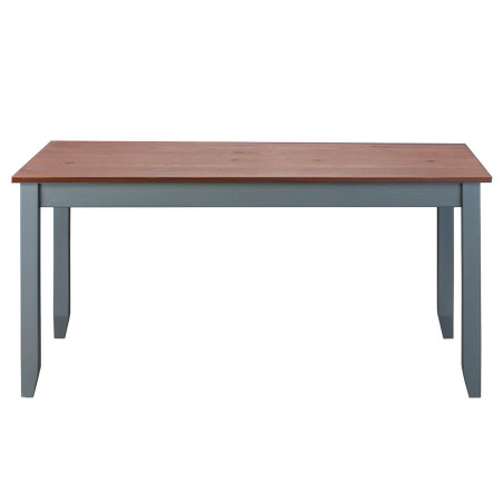 Table repas rectangulaire gris et naturel - MELIO