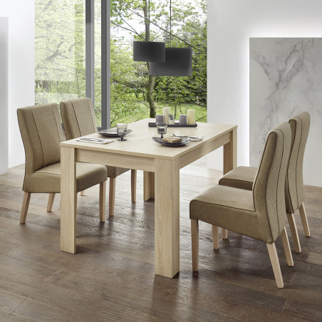 Table repas extensible finition bois - SAMIRA