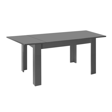 Table repas extensible aspect marbre gris anthracite - PIRANA