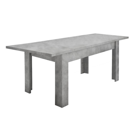 Table repas extensible plateau et pieds aspect béton - CIMARA