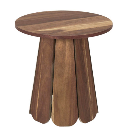 Table d'appoint en MDF aspect noyer - LYLIA