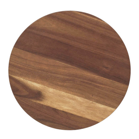 Table d'appoint en MDF aspect noyer - LYLIA