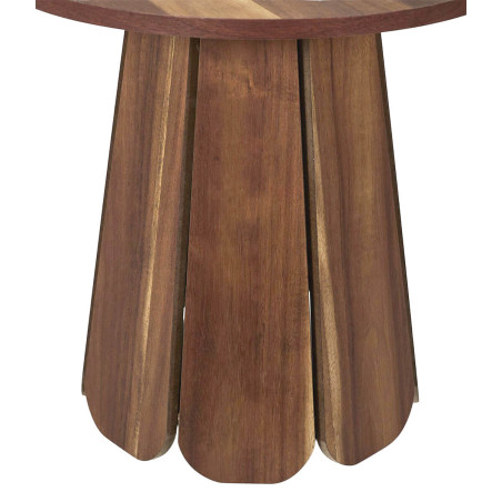 Table d'appoint en MDF aspect noyer - LYLIA