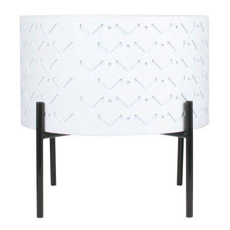 Table d'Appoint Ronde Blanche avec Coffre - CALVO