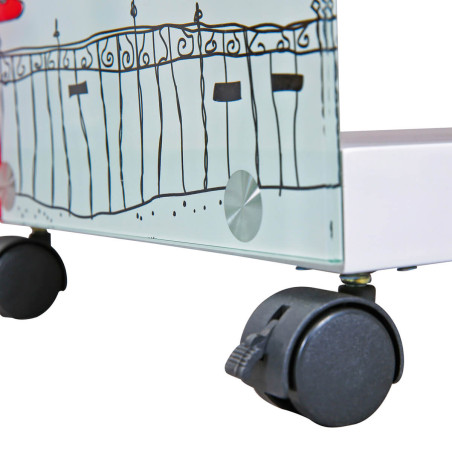 Table d’Appoint sur Roulettes Motif Londres - IRLAN