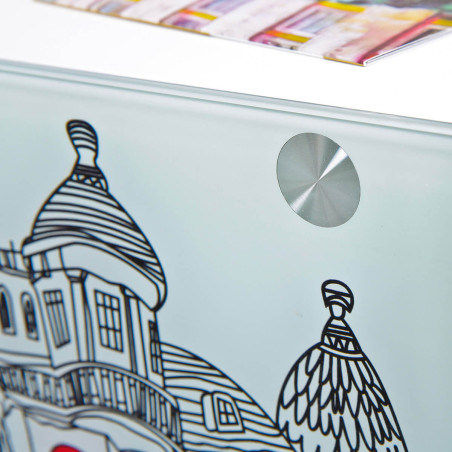 Table d’Appoint sur Roulettes Motif Londres - IRLAN