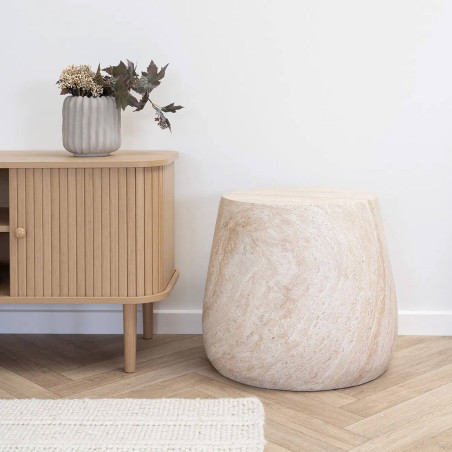 Bout de canapé en fibre d'argile naturelle - RONIRA