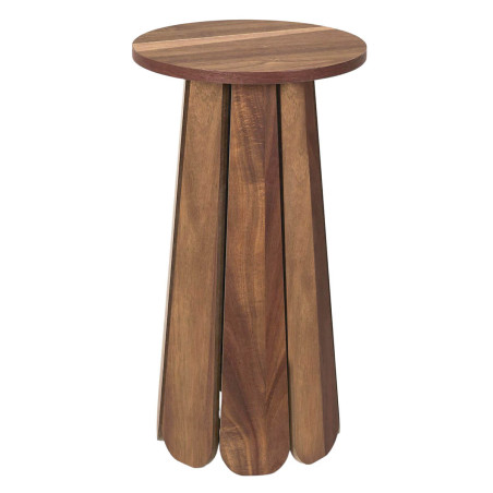 Bout de canapé en MDF plaquage acacia - LYLIA