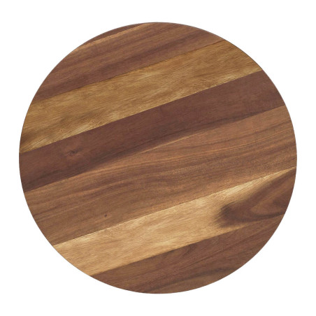 Bout de canapé en MDF plaquage acacia - LYLIA