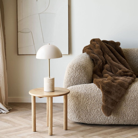 Table d'appoint ronde Ø40 cm en chêne naturel - JOSETTOR