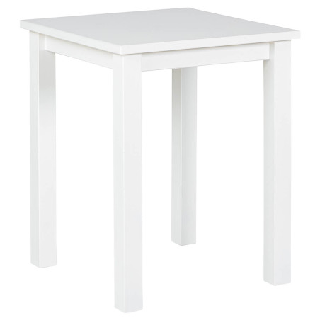 Table d'appoint carrée bois massif vernis blanc - FLIXO