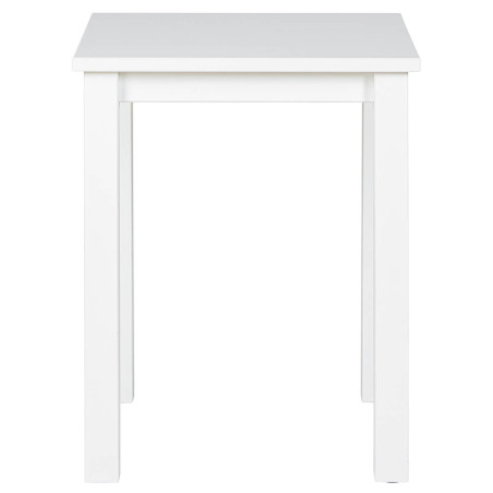 Table d'appoint carrée bois massif vernis blanc - FLIXO
