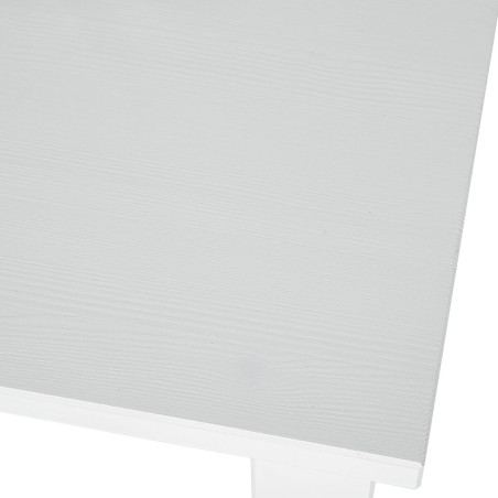 Table d'appoint carrée bois massif vernis blanc - FLIXO