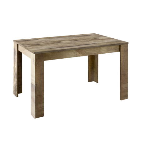 Table repas extensible plateau et pieds aspect bois - ANTIRA