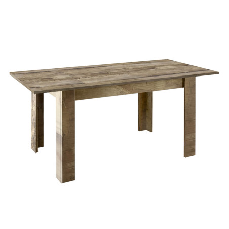 Table repas extensible plateau et pieds aspect bois - ANTIRA