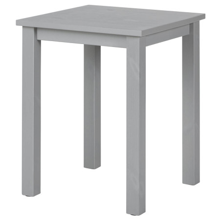 Table d'appoint carrée bois massif vernis gris - FLIXO