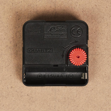 Table d'Appoint Ø70cm Horloge Silencieuse Noir et Or - ORTENSE