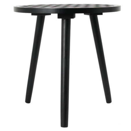 Table d'appoint ronde plateau noir et doré - LISEO