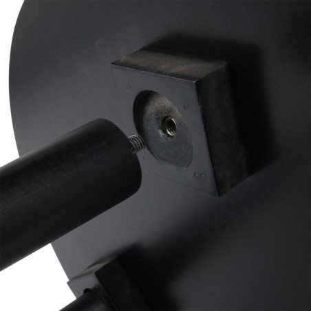 Table d'appoint ronde plateau noir et doré - LISEO