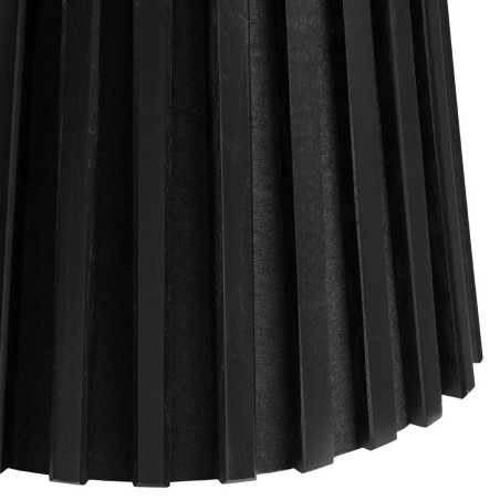 Table d'appoint ronde pied central relief MDF placage chêne noir - DUBLIA