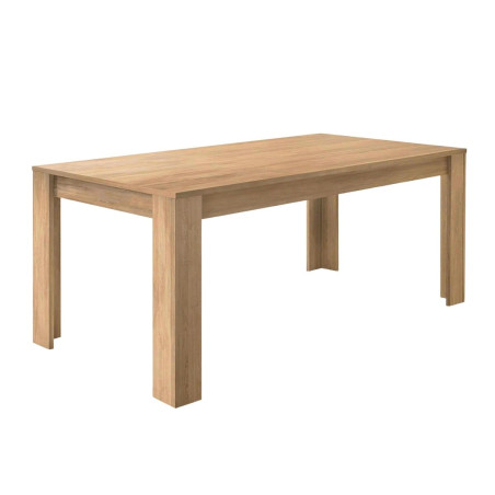 Table repas 180 cm plateau et pieds aspect bois - CADIRA