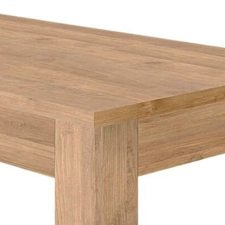 Table repas 180 cm plateau et pieds aspect bois - CADIRA