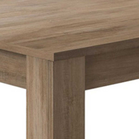 Table repas 180 cm plateau et pieds aspect chêne - MERCIA
