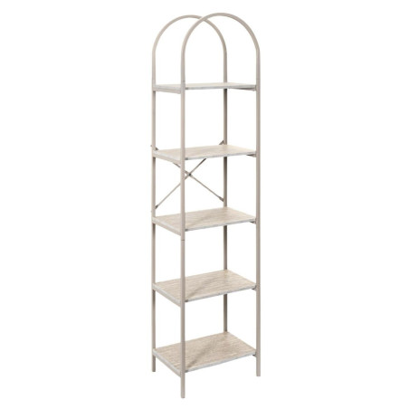 Etagère design arche 5 niveaux métal beige plateaux aspect pierre - BRIGS