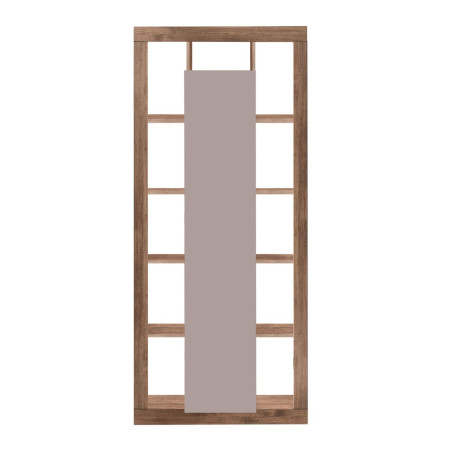 Colonne 1 porte beige aspect bois 11 niches Mercure - LIMANOR