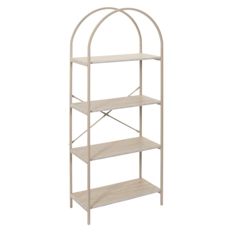 Etagère design arche 4 niveaux métal beige plateaux aspect pierre - BRIGS