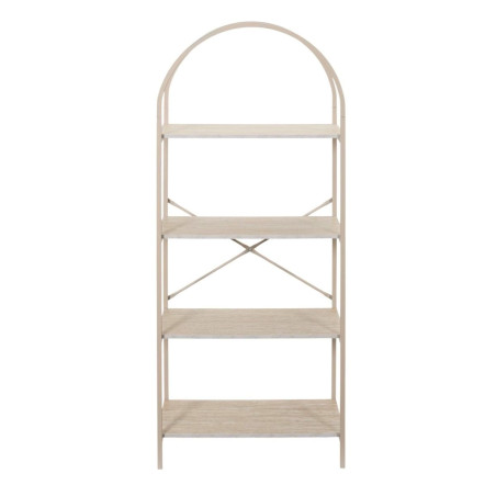 Etagère design arche 4 niveaux métal beige plateaux aspect pierre - BRIGS