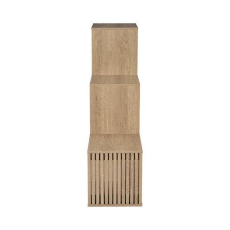 Rangement 6 cases escalier effet bois avec tasseaux - PAJEN
