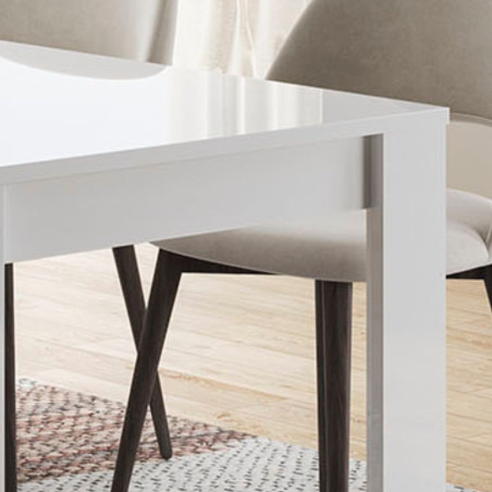 Table repas 190cm rectangulaire laquée blanc - ALANA