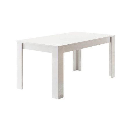 Table repas 160cm rectangulaire laquée blanc - ALANA