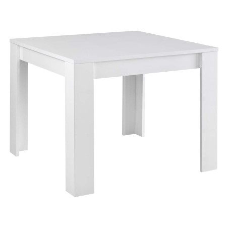 Table repas carrée 100cm laquée blanc brillant - DENEA