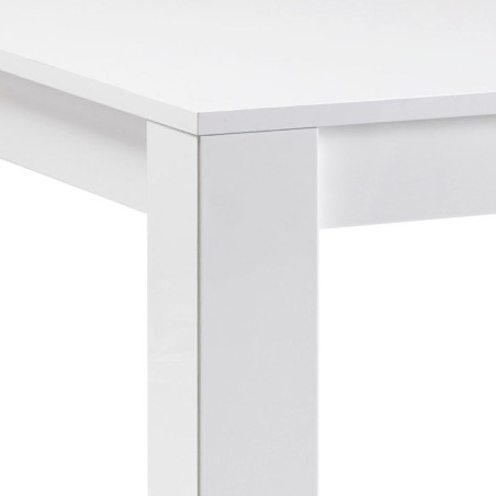 Table repas carrée 100cm laquée blanc brillant - DENEA