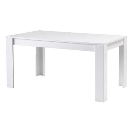 Table repas rectangulaire 160cm laquée blanc brillant - DENEA