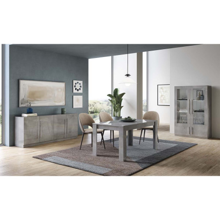 Table Repas Rectangulaire 190cm Laquée Effet Marbre - ALANA