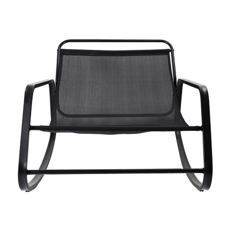 Fauteuil à Bascule Anthracite avec Coussin Capitonné - VIDEN