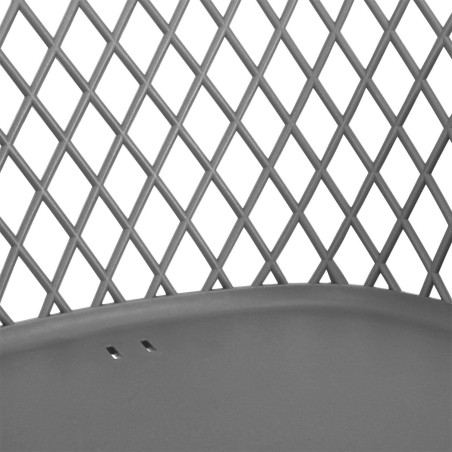 Lot de 4 fauteuils gris, pieds effet bois verni - TARENI