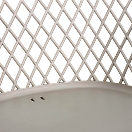 Lot de 4 fauteuils taupe pieds effet bois verni - TARENI