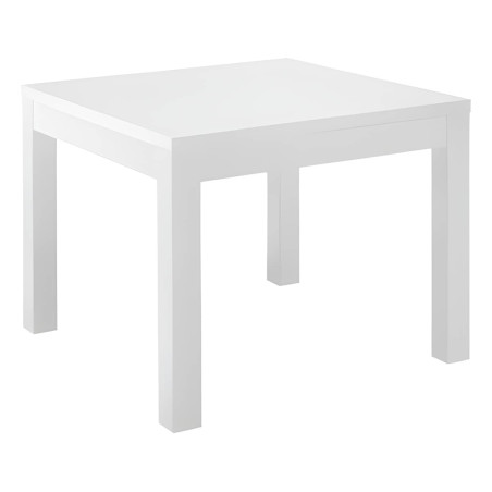 Table repas carrée 100 cm laquée blanc brillant - DEYTA