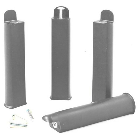 Jeu de 4 pieds 22 cm gris pour cadre à lattes - PAVEN