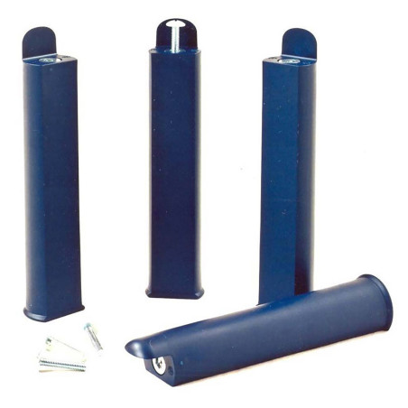 Jeu de 4 pieds 28 cm bleus pour cadre à lattes - PAVEN