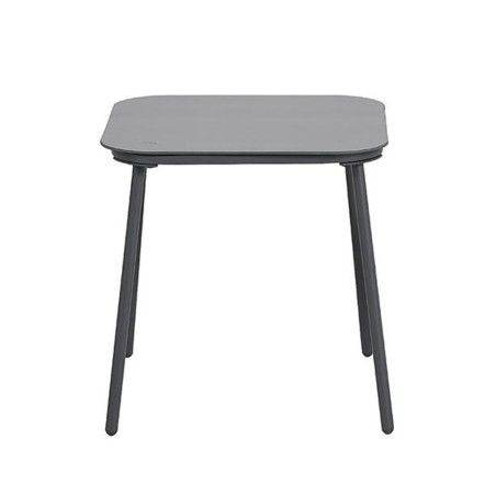 Ensemble jardin 2 fauteuils avec table basse motifs rayures gris - KASBAH