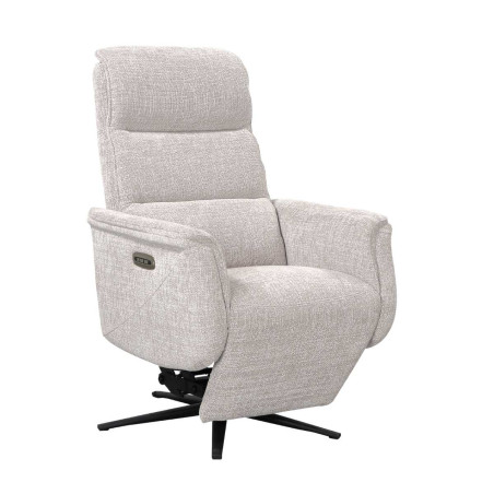 Fauteuil relax électrique releveur pivotant bi-moteur tissu beige clair - WILLYOR