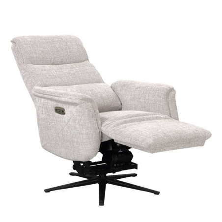 Fauteuil relax électrique releveur pivotant bi-moteur tissu beige clair - WILLYOR