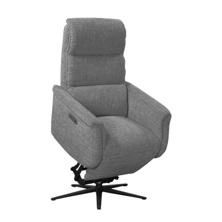 Fauteuil relax électrique releveur pivotant bi-moteur tissu gris - WILLYOR