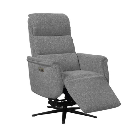 Fauteuil relax électrique releveur pivotant bi-moteur tissu gris - WILLYOR