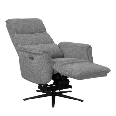 Fauteuil relax électrique releveur pivotant bi-moteur tissu gris - WILLYOR
